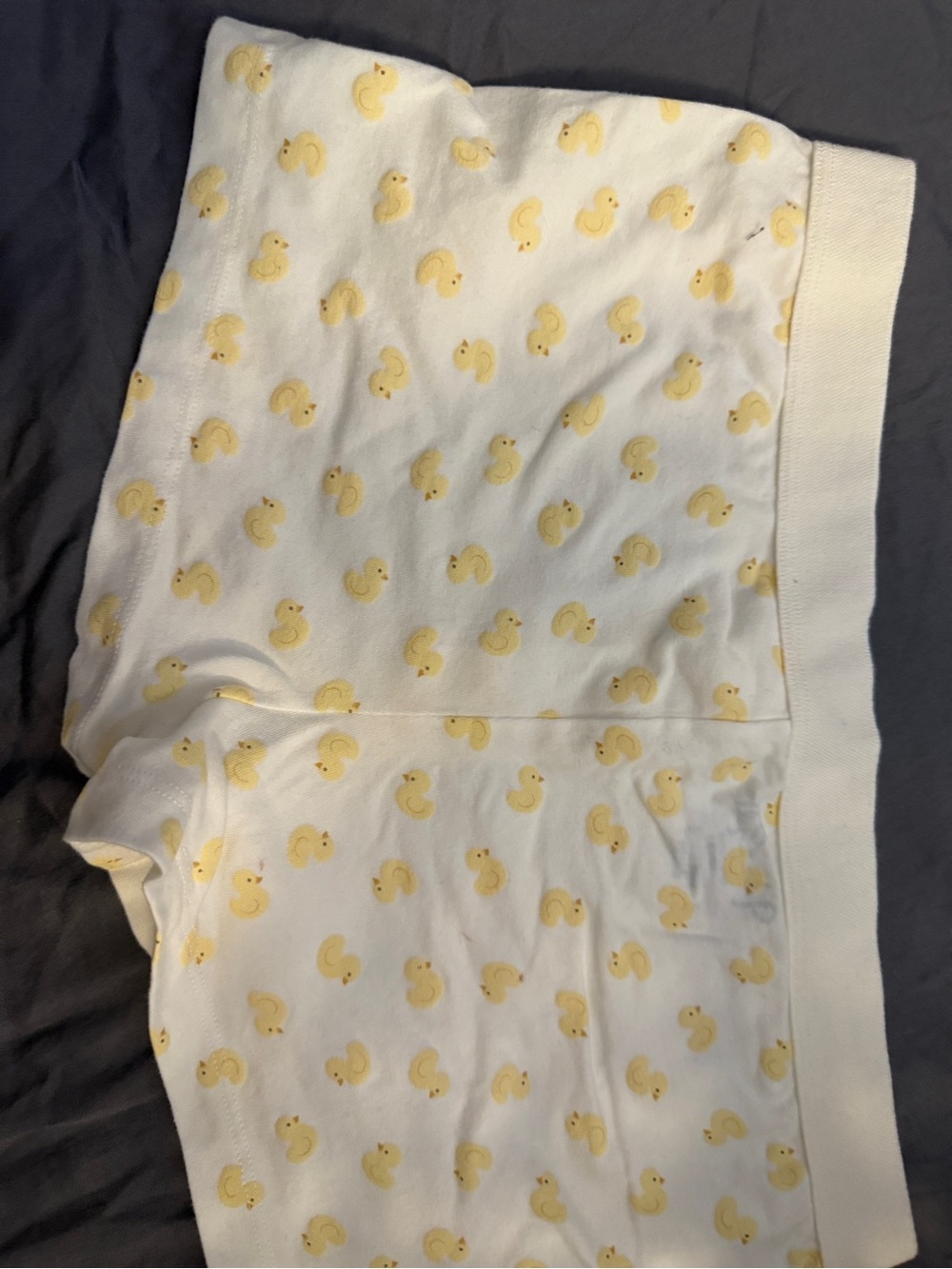 Brandy Melville White Pajama Shorts with Yellow Duck Print - Picture 2 of 3